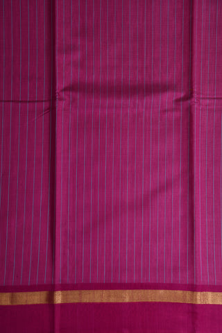 Stripes Violet Kora Silk Cotton Saree