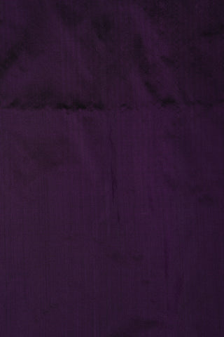 Gold And Silver Zari Marigold Motif Dark Purple Banaras Silk Saree