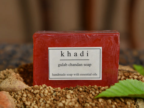 Pack Of 3 Handmade Soaps - Aloevera, Gulab Chandan And Sandalwood