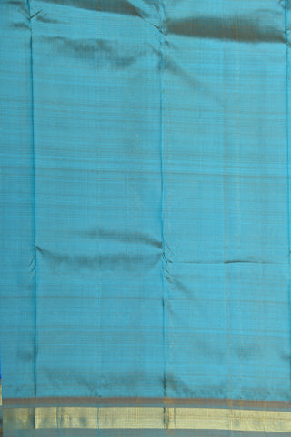 Plain Sky Blue Kanchipuram Silk Saree