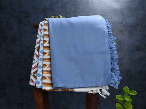 Assorted Set Of 4 Printed Cotton Towels