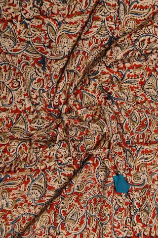 Patch Work U-Neck With Tie-Up Kalamkari Printed Multicolor Cotton Kaftans