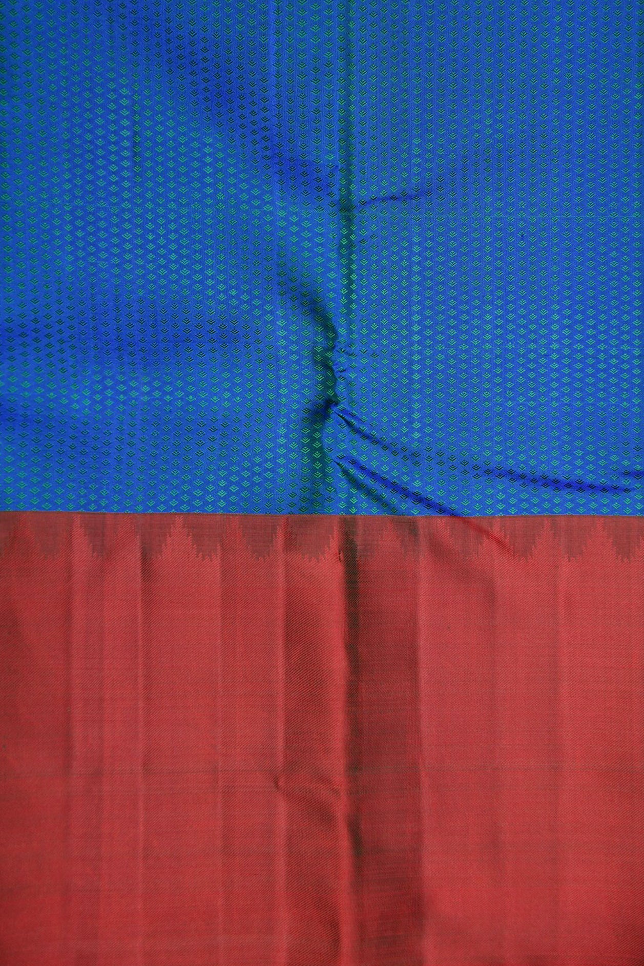Temple Border Cobalt Blue Kanchipuram Silk Saree