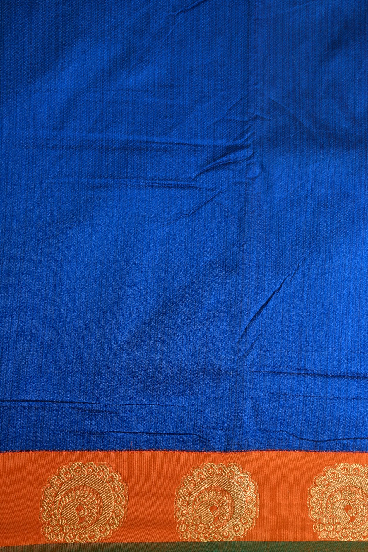 Contrast Border Royal Blue Kalyani Cotton Saree