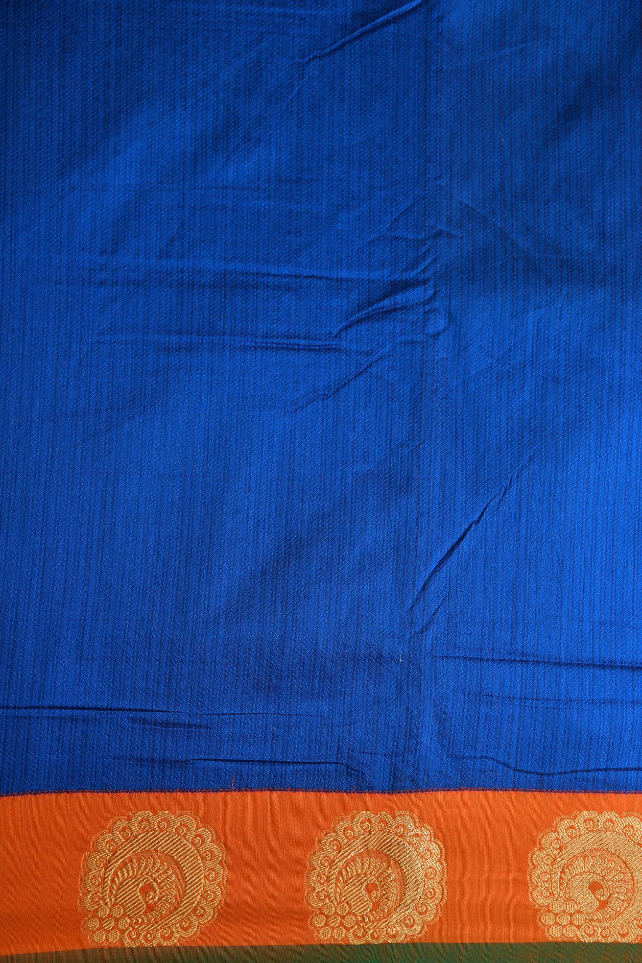 Contrast Border Royal Blue Kalyani Cotton Saree