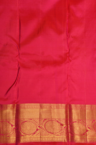 Traditional Border With Floral Buttis Punch Pink Kanchipuram Silk Saree