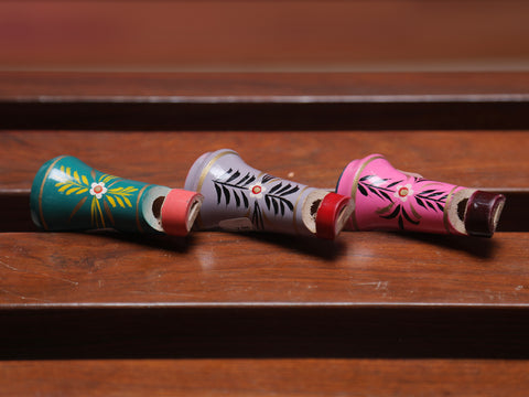 Handpainted Channapatna Wooden Whistle Set