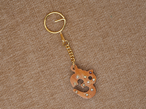 Set Of 2 Wooden Religious Spiritual Symbol OM Keychain