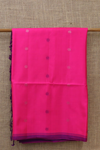 Thread Work Hot Pink Soft Silk Saree