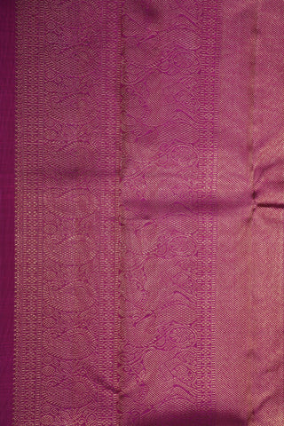 Checked Design Plum Purple Kanchipuram Silk Saree