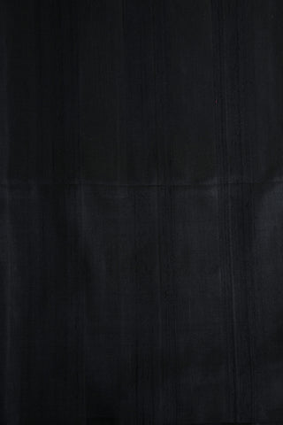 Black Plain Silk saree