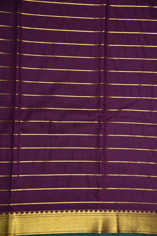 Zari Border With Stripes Plum Purple Apoorva Silk Saree