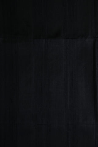 Black Plain Silk saree