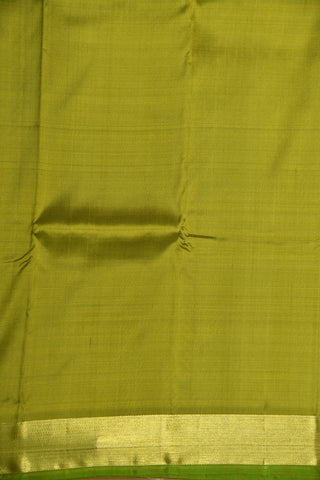 Twill Border Plain Pear Green Kanchipuram Silk Saree