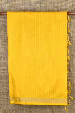 Plain Yellow Silk Saree