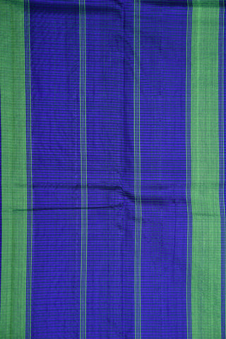 Small Checked Blue Koorainadu Cotton Saree