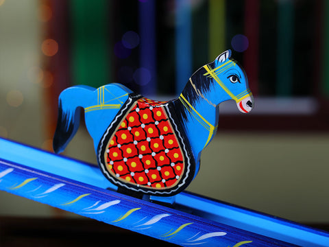 Handpainted Wooden Horse Track Toy