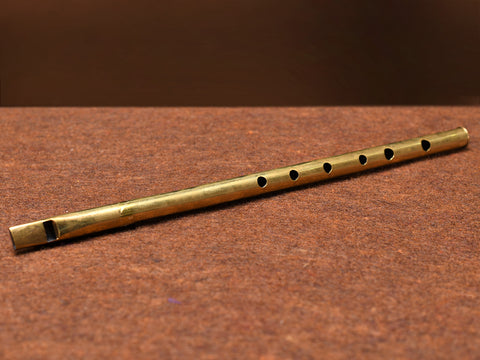Gold Plated Brass Musical Flute