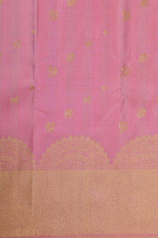 Animal Butties Baby Pink Kanchipuram Silk Saree
