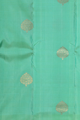 Tree Motif Mint Green Kanchipuram Silk Saree