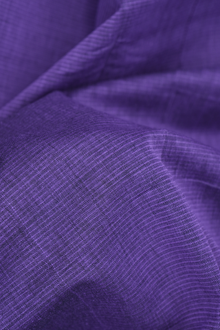Twill Weave Border Purple Mangalagiri Cotton Saree