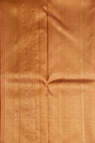 Paisley Pattern Peach Kanchipuram Silk Saree