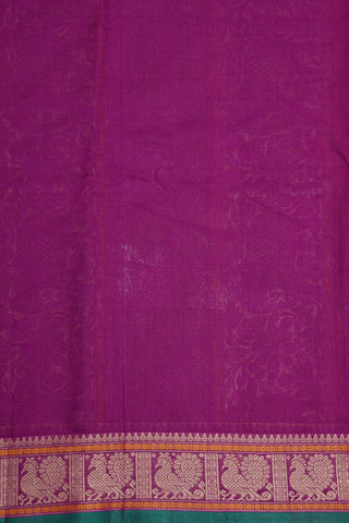 Vanasingaram Design Brinjal Purple Coimbatore Cotton Saree