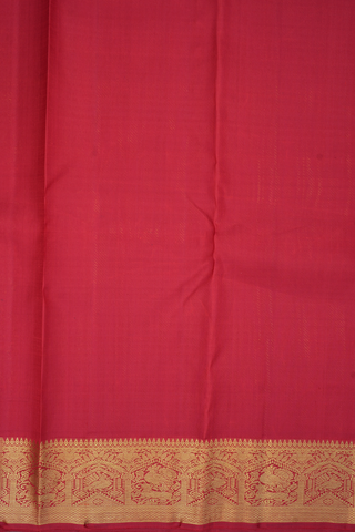 Zari Border In Brocade Crimson Red Kanchipuram Silk Saree
