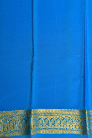 Zari Border Sky Blue Mysore Silk Saree
