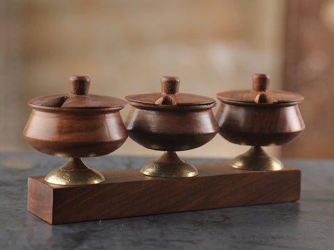 Traditional Wooden Pickle Jar Set