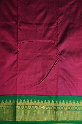 Contrast Border Purple Kanchipuram Silk Saree