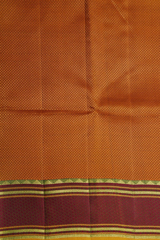 Mayilkan Design Rust Brown Kanchipuram Silk Saree