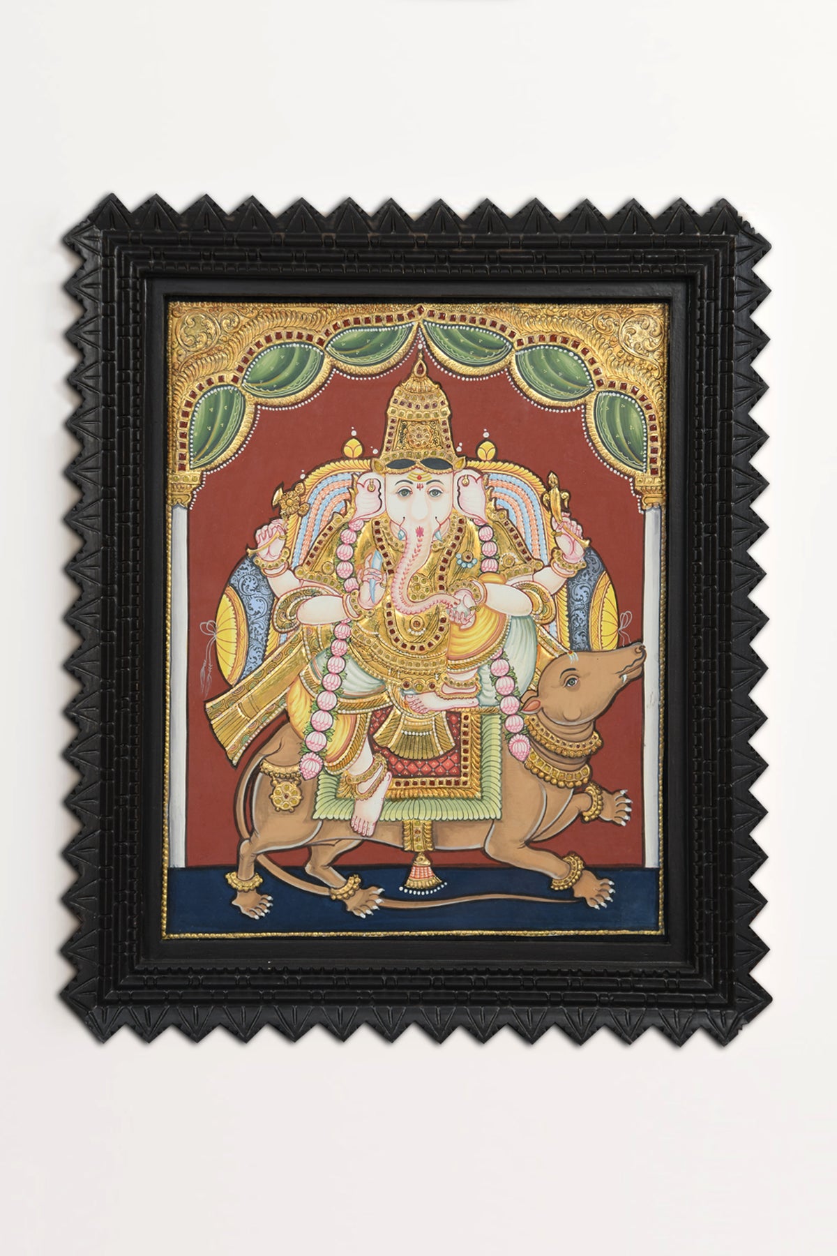 Ganesha Antique Finish Tanjore Painting