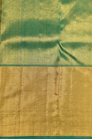 Tissue Brocade Vanasingaram Design Green Kanchipuram Silk Saree