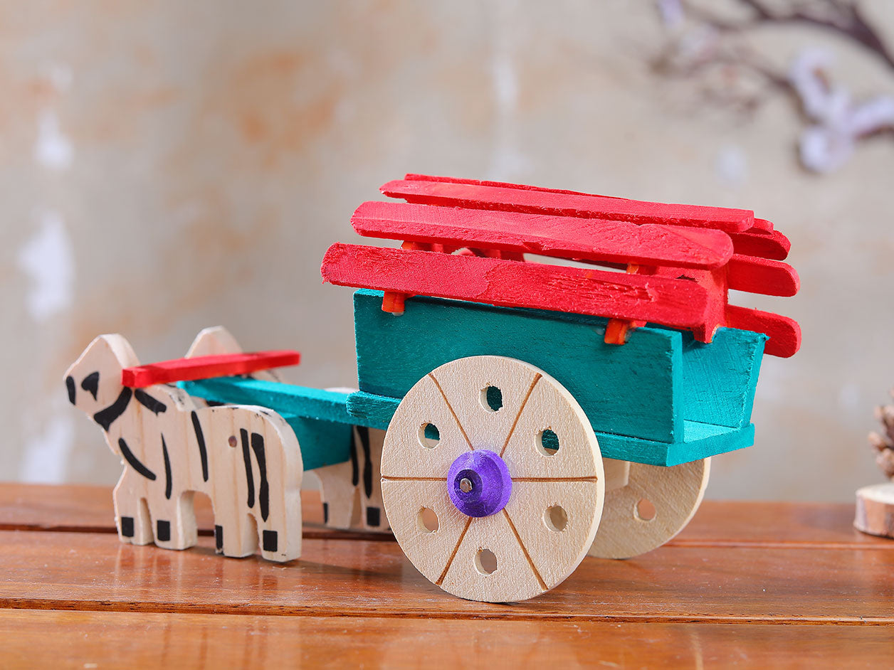 Traditional Wood Bullock Cart For Kids