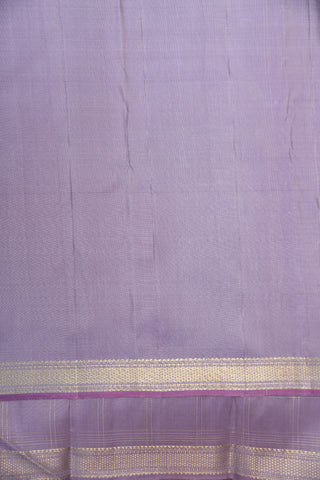 Small Border With Gold And Silver Zari Checks And Pendant Butta Lavender Kanchipuram Silk Saree