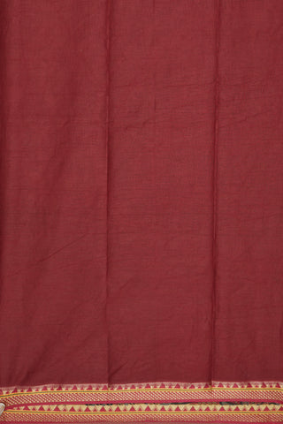 Ikat Printed Design Berry Red Ahmedabad Cotton Saree