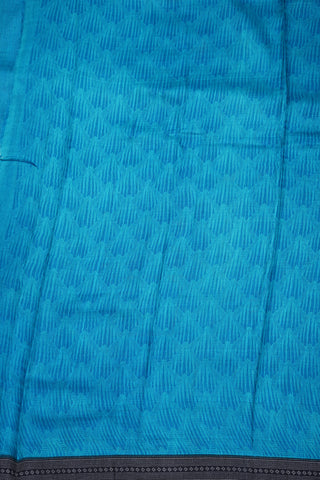Allover Animal Design Royal Blue Pashmina Wool Cotton Saree