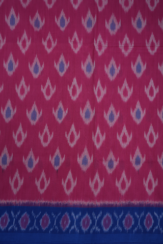 Allover Buttas Design Rani Pink Pochampally Cotton Saree