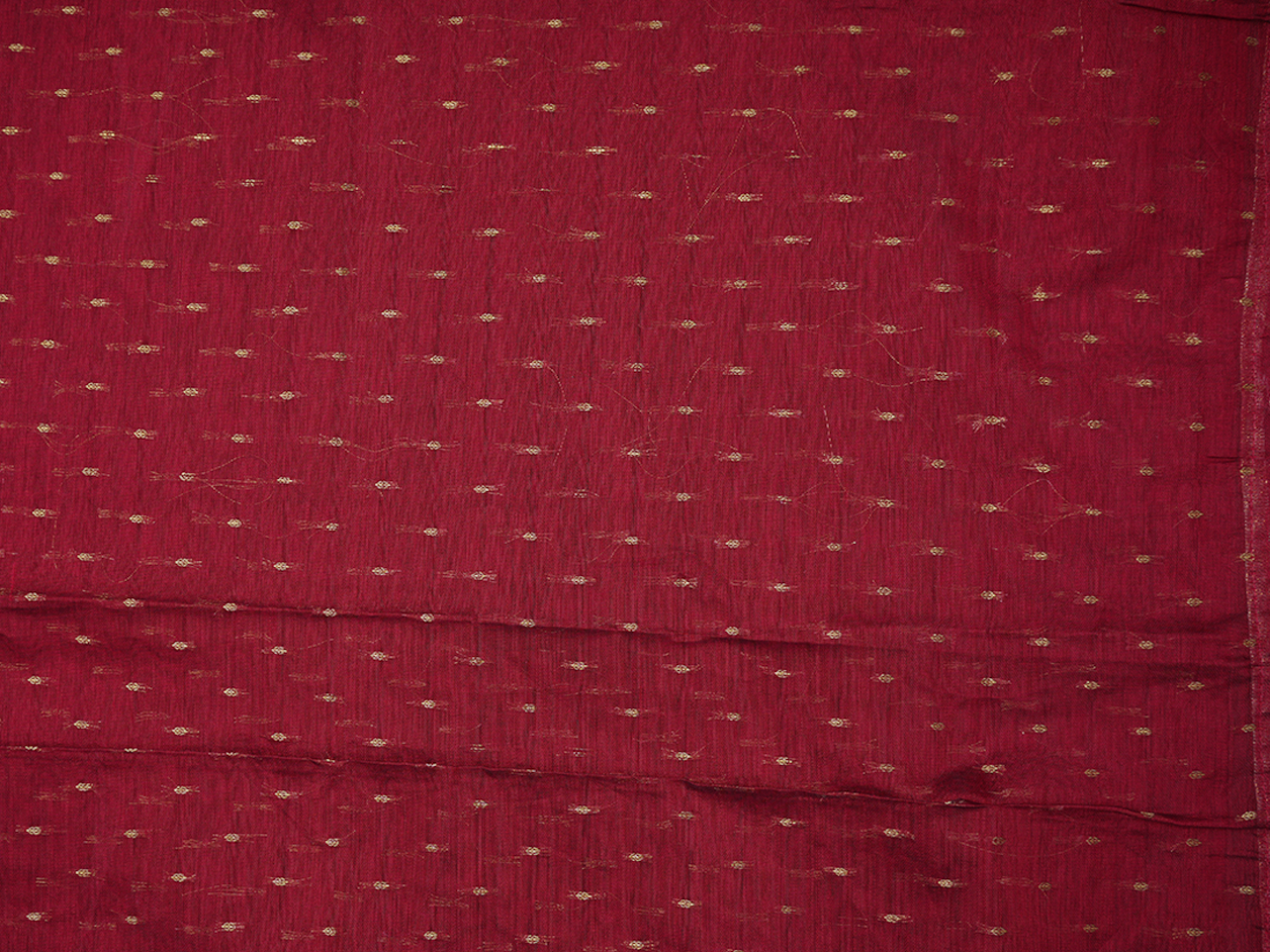 Allover Buttas Ruby Red Chanderi Unstitched Salwar Material
