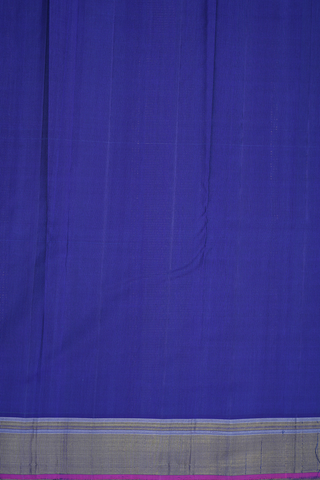 Allover Checked Royal Blue Kanchipuram Silk Saree