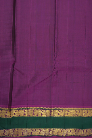 Allover Checks Design Grey Kanchipuram Silk Saree