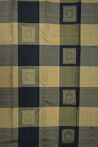 Square Zari Motifs Multicolor Kanchipuram Silk Saree
