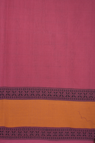 Allover Checks Design Punch Pink Coimbatore Cotton Saree
