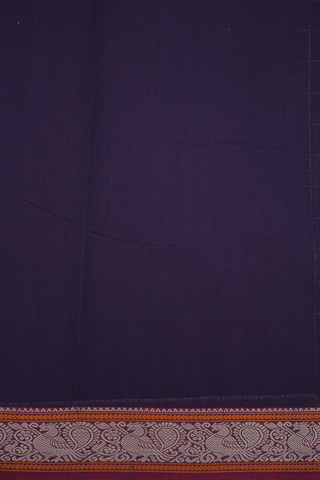Allover Checks Design Regal Purple Coimbatore Cotton Saree