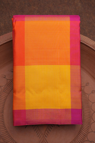 Allover Checks In Multicolor Kanchipuram Silk Saree