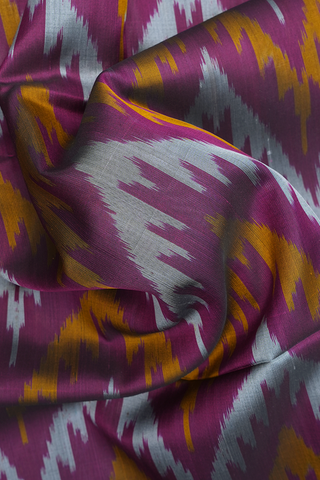 Allover Chevron Design Berry Purple Soft Silk Saree