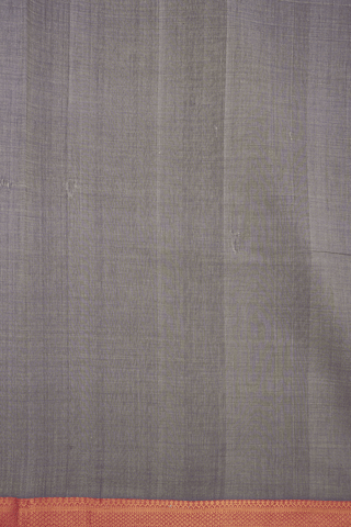 Chevron Printed Design Grey Mangalagiri Cotton Saree