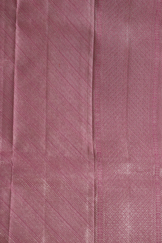Allover Design Big Border With Floral Zari Butti Baby Pink Kanchipuram Silk Saree