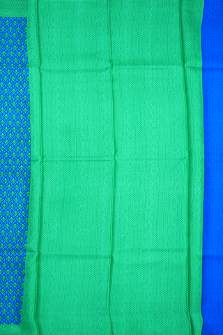Allover Design Blue Printed Silk Saree